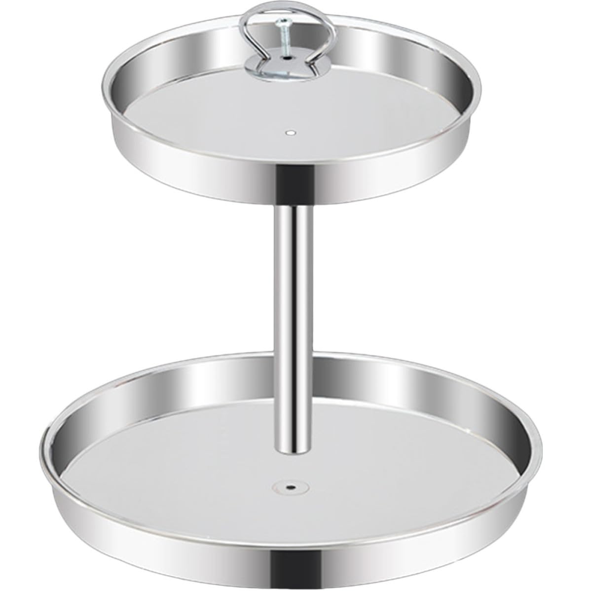 Toyvian Plato de Frutas Doble Capa de Acero Inoxidable Plata, Fácil de Limpiar y Delicada Elaboración, Bandeja Multifuncional para Aperitivos y Verduras Hogar