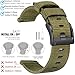 Olytop for Garmin Instinct/Instinct 2 Watch Bands, 22mm Rugged Nylon Instinct3 45mm Replacement Watch Strap Compatible with Garmin Instinct2 Tactical/Tide/Esports/Solar, Green
