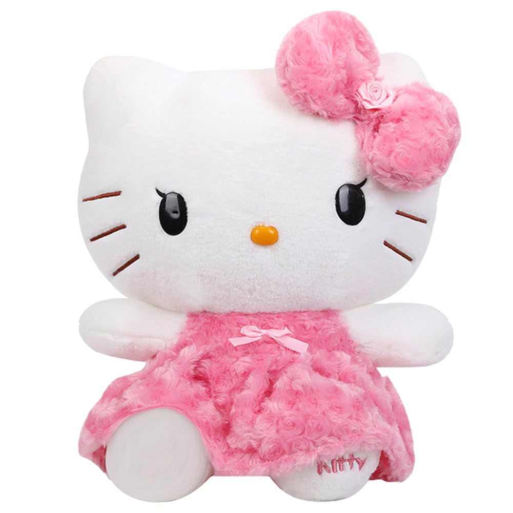 Hellokiitty Plush Toy, Soft Cuddly Plushies Doll, Stuffed Animal, Birthday Toys & Gifts (30cm)