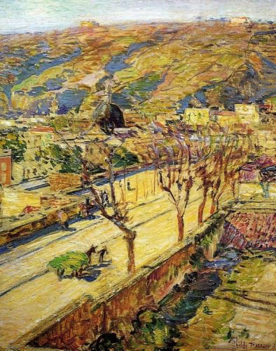 Affiche Childe Hassam Posilippo peinture vintage sur toile 40x50cm