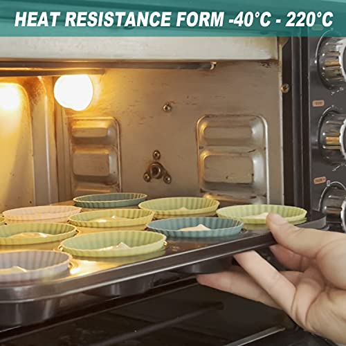 Foto von VEYLIN Muffinform Silikon, 24pcs Muffinförmchen, 4 Farben Silikon Muffinförmchen