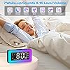 Kids Alarm Clock for Bedroom, Mirrored Digital Clock with 8 RGB Night Lights main image 0