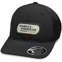 Men's H-D Racing Patch Trucker Cap - 99459-19VM Black