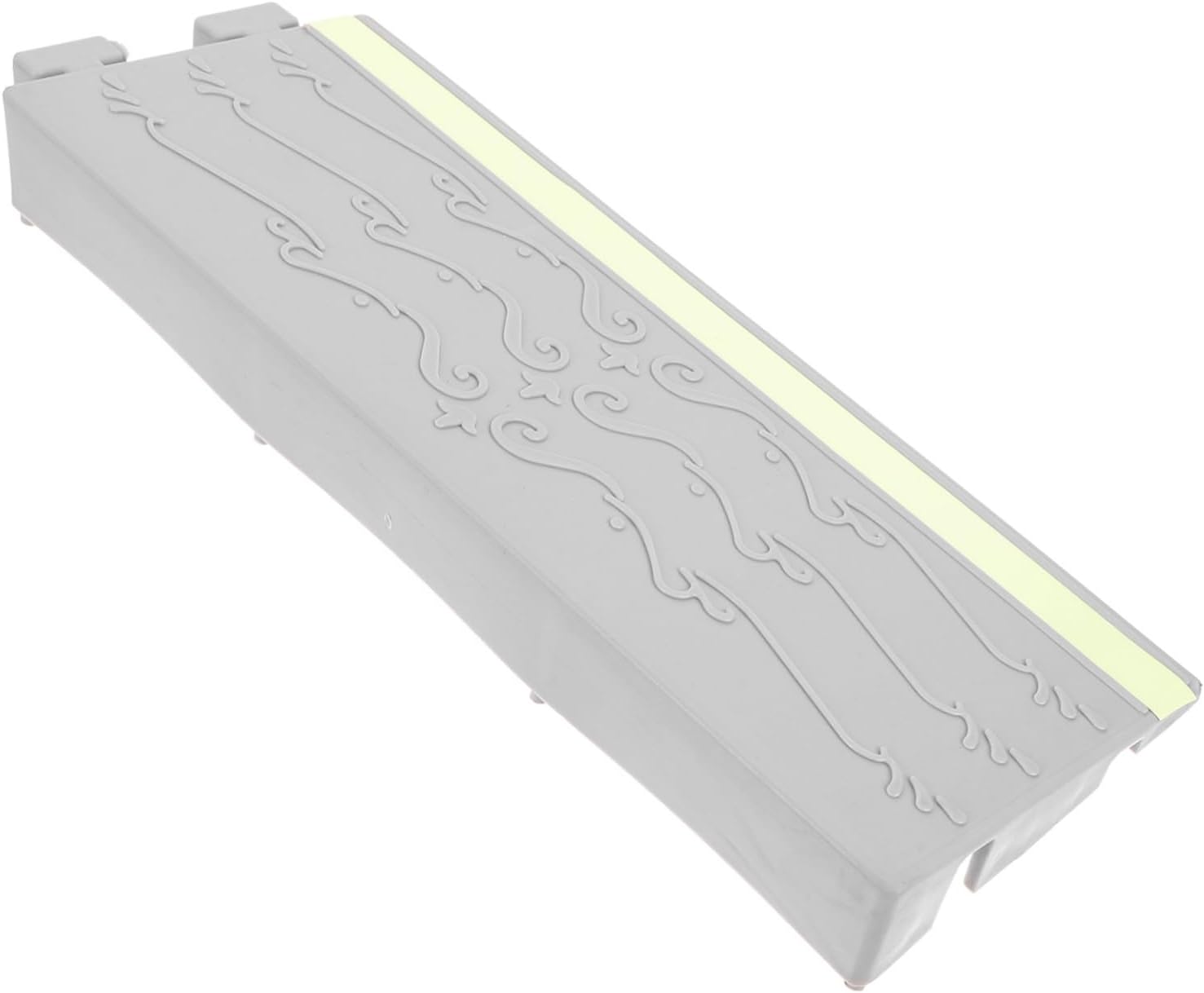 Wheelchair Threshold Ramp with Luminous Strip, Non-Slip Plastic Doorway Ramp Pad 250x130mm for Indoor Robot Vacuum and Wheelchair Transitioning