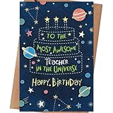 HEJOYN Teacher Birthday Card, Happy Birthday Cards Gift for Teacher from Student