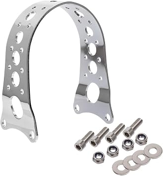 Motorcycle Front Fork Brace Tracker Narrow for Most Harley Wide Glide Front Ends with a 19" or 21" Front Wheel Harley Sportster 883 1200 88-17 Chrome