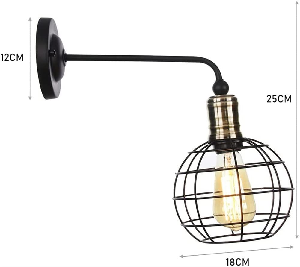 Kinkiet Ścienny Vintage Industrial Creative Z Kloszem Latarni, Wysięgnikiem, Oświetleniem Ściennym - Rustykalny Kinkiet Ścienny Vintage, Do Wystroju Domu, Wezgłowia, Łazienki, Sypialni, Domu Wiejskie