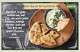 Das Brot, es gehe niemals aus, und Salz, das würze jeden Schmaus, solange Ihr hier weilt und Euer Brot mit guten Freunden teilt. Friedrich Rückert: Kräuter-Dip-Karte - Designer: Reinhard Engeln 