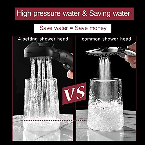 Srmsvyd Shower Head With Handheld, Shower Heads High Pressure 4-Spray Setting Multi-Functions With On/Off Switch… #TOP4