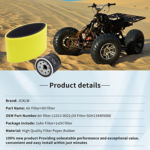 Jcklw 11013-0021 Air Filter Oil Filter Compatible With Kawasaki Brute Force 650 4X4I 2006-2014,Brute Force 750 4X4I 2005-2018/Hardwood Green Hd,Nra Outdoors,Eps Camo,Realtree Apg Hd #TOP1