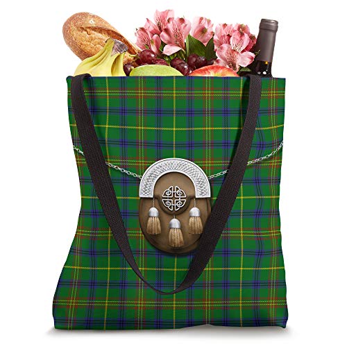 Scottish Clan Holmes Tartan Plaid With Sporran Tote Bag4