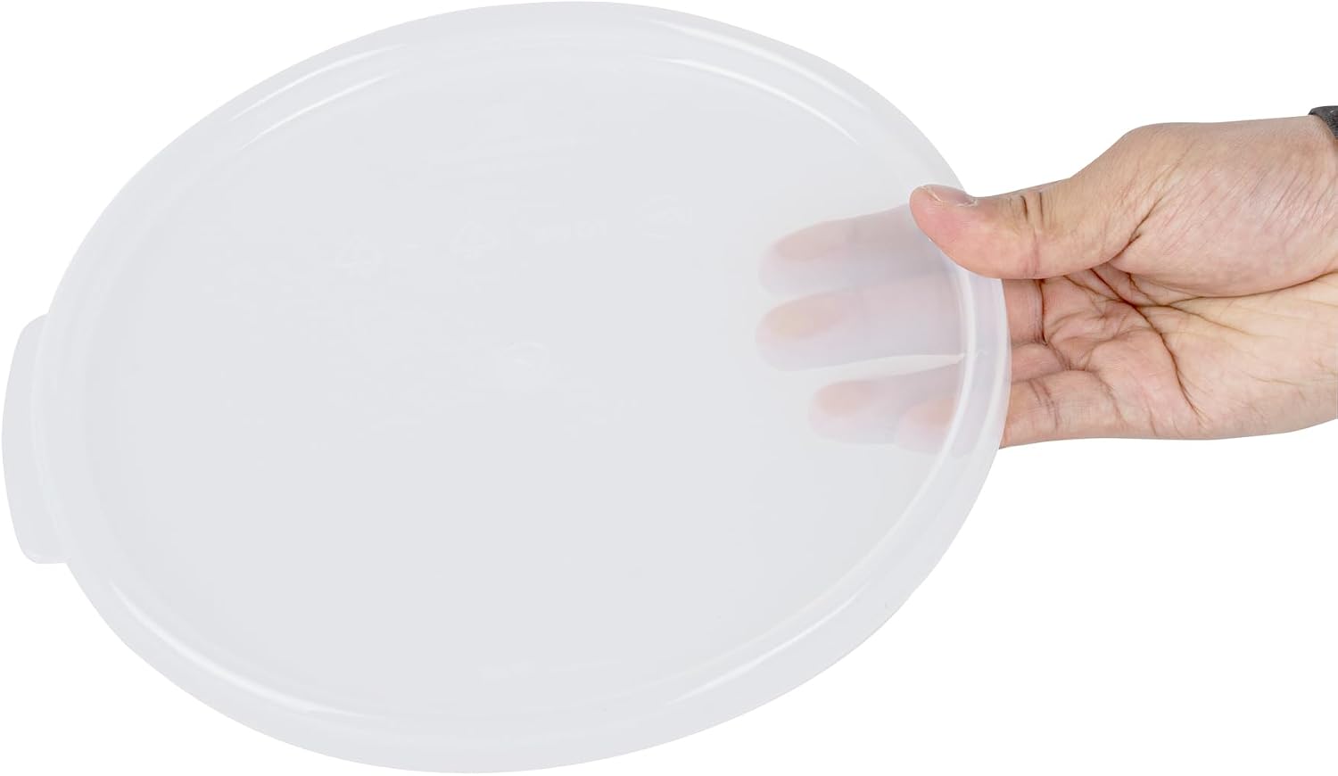 Restaurantware-LID ONLY: Met Lux Food Container Lid, 1 Round Cover For Storage Container - Containers Sold Separately, With Pull-Corner Tab, Translucent Plastic, Dishwashable, Freezable