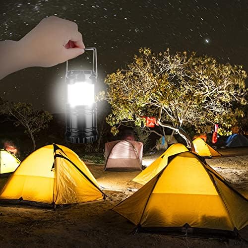 Portable LED Camping lamp with Foldable Hook, Battery Powered Waterproof Lamp,Camping Lantern for Home Garden shed Hiking Fishing Emergency, Hurricane Power Outages2pcs LED