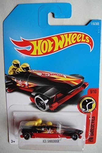 Hot Wheels 2017 HW Daredevils Ice Shredder Bobsled 116/365, Black and Red