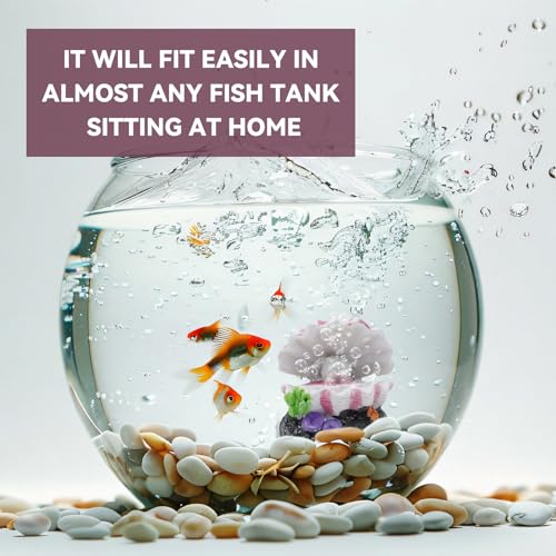 Tighall Aquarium Volcano with Air Stone Bubbler Volcano Ornament Fish Tank Bubble Maker Aquarium Air Bubbling Airstones