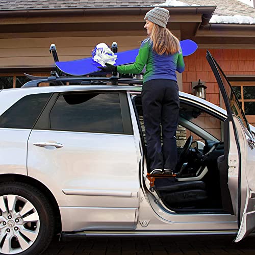 Ristow Upgraded Car Door Step Adjustable Extended Roof Rack Stand Pedal Foldable Ladder Max Load 400 Lbs With Storage Bag And Cleaning Cloth Universal Fit For Most Car, Suv, Truck #TOP6