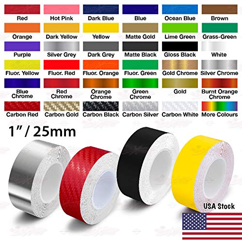 Autoxpress | 1" - 25Mm Pinstriping Roll Styling Trim Detailing Pin Stripe Diy Self Adhesive Line Car Motorcycle Truck Bike Model Hobbies Vinyl Tape Decal Stickers (Blue) #TOP8