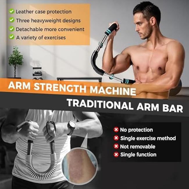 Clingman Crush Chest Trainer, Adjustable Chest Workout Equipment, Adjustable Arm Trainer with Foam Handle, Chest Muscle Exercise Equipment, Portable Spring Home Fitness Equipment