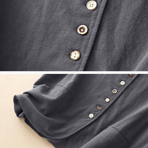 MINTLIMIT Women's Linen Vest Summer Sleeveless Scoop Neck Waistcoat Lightweight Work Casual Cotton Blazer Vest3