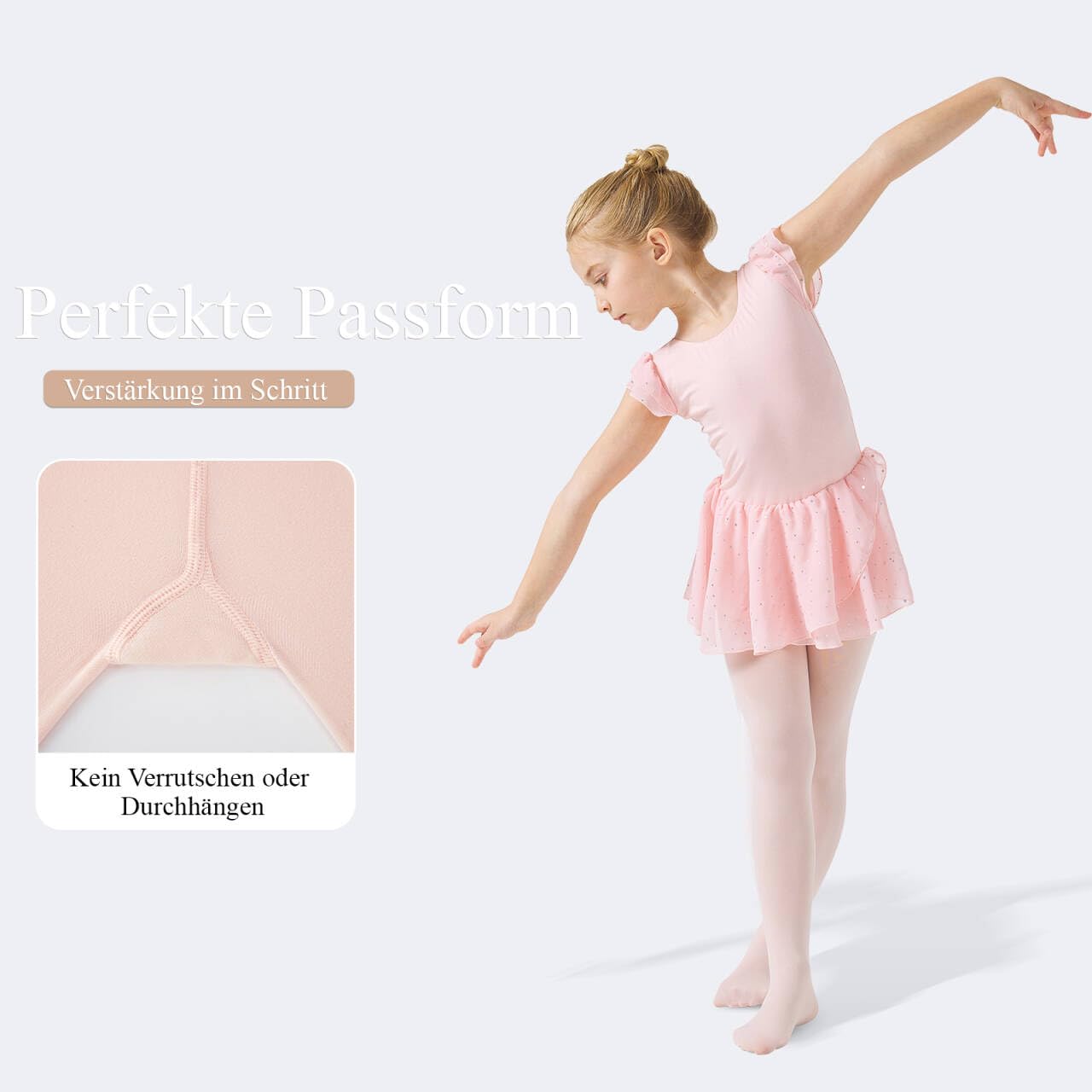 CozyWow Medias de ballet para niña, 60 den, semiopacas, de microfibra, con pie