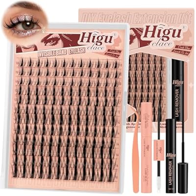 Higu clace Fairy-Lash-Clusters,144PCS Manga Las...