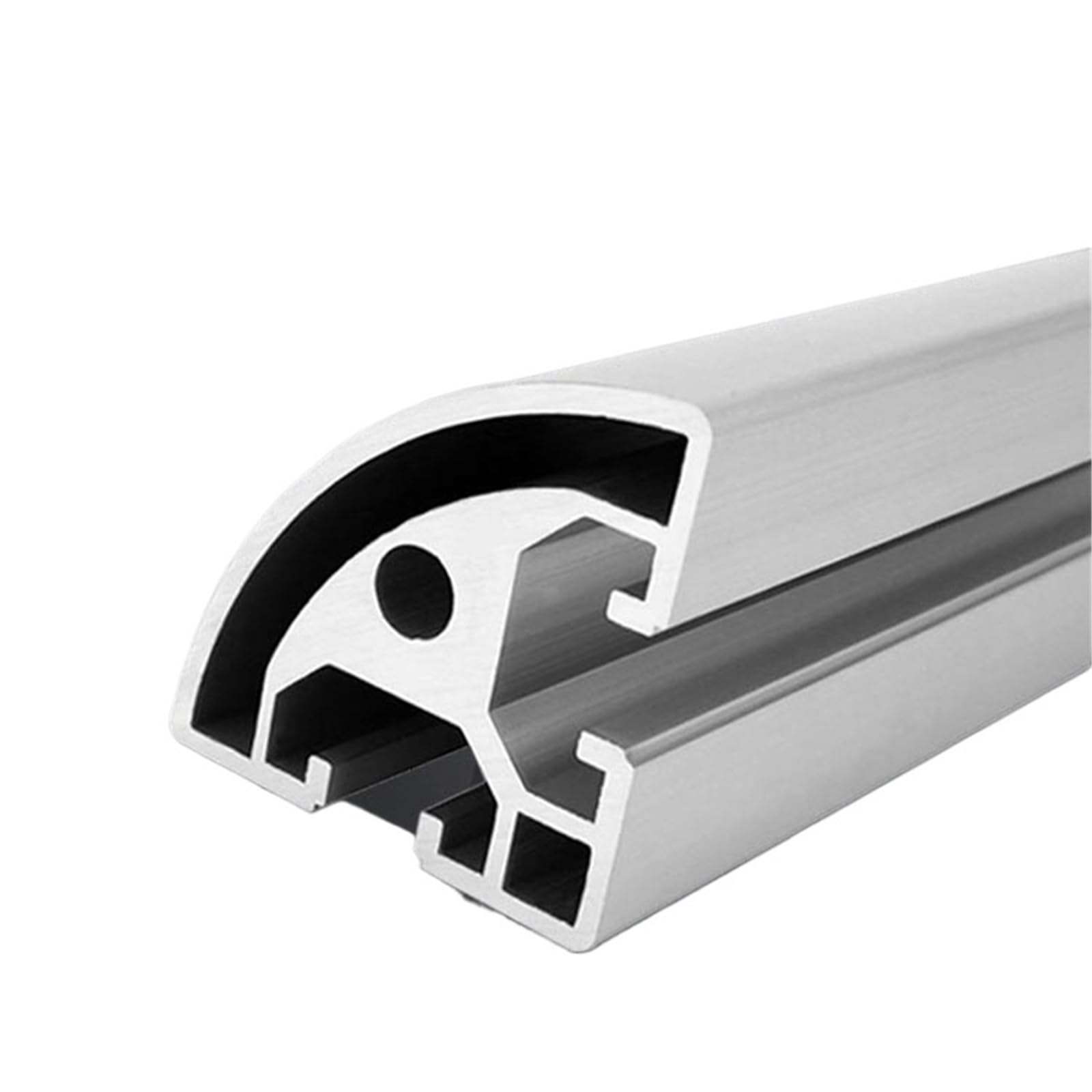 Perfil de extrusión de aluminio plateado 4040R, estándar europeo, ranura de 8,2 mm, riel de arco de 40 x 40 mm, for estanterías industriales, marcos de bricolaje Marco(650mm)