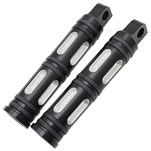 Anzene Repose-pieds Edge Cut reste pour Harley Sportster Touring Softail Road King (Noir)