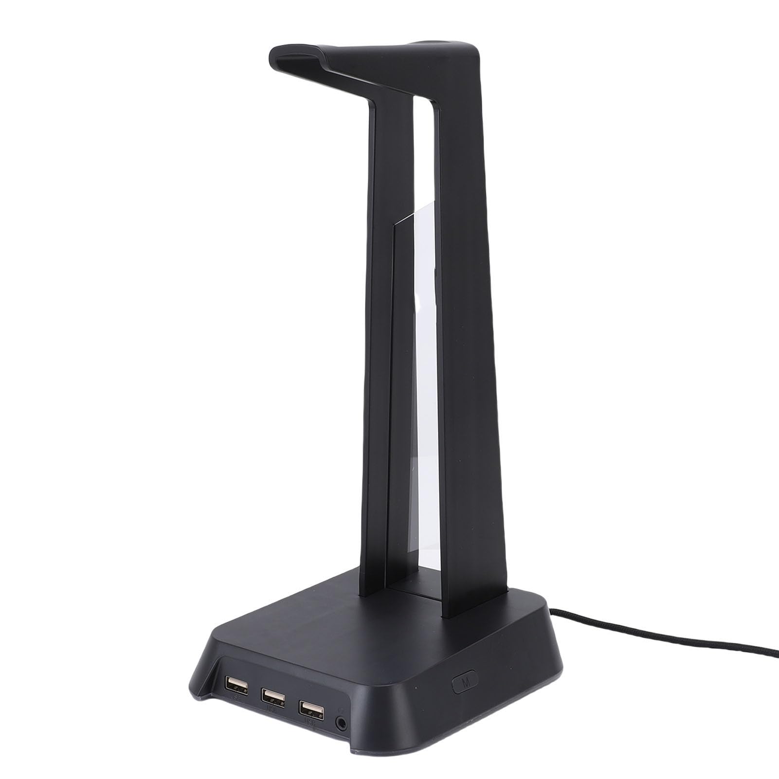 Supporto per Cuffie da Gioco Illuminazione RGB Porta USB Supporto per Cuffie Multifunzionale da Scrivania per i Giocatori (BLACK)