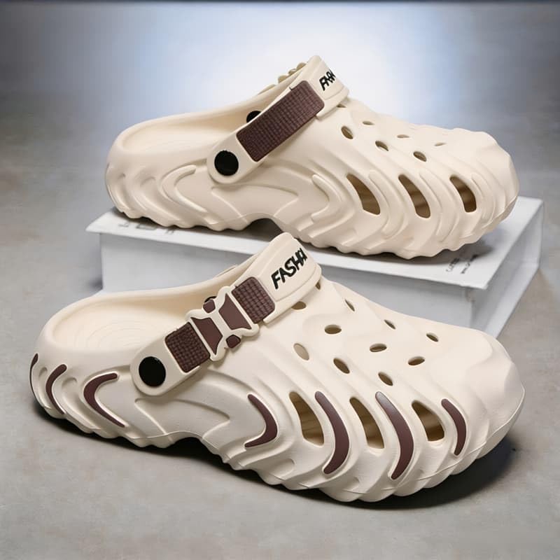 Image of Men's Clog Garden Shoes Adult Mule Outdoor Sports Sandals Summer Water Beach Shoes Casual Comfortable Fashion Breathable Slippers Lightweight