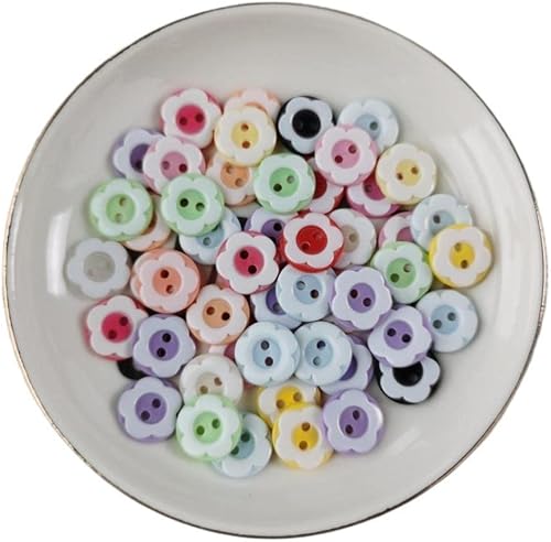 Miniatura 4 de 150 botones redondos de flores con dos agujeros, tamaño 12 pulgada, decoración de artes y manualidades, resina, hallazgos favoritos