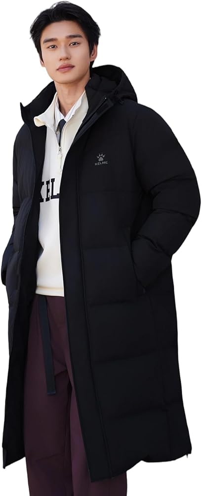 Amazon | [ケルメ] ロング ダウンジャケット メンズ ダウンコート 軽量
