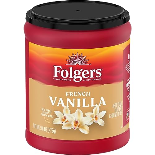 20% coupon - Folgers French Vanilla Flavored Ground Coffee, 9.6oz, 6 cans
