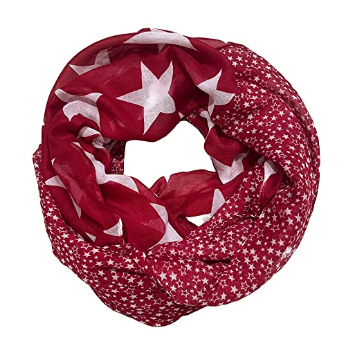 Lina & Lily Star Print Women's Infinity Loop Scarf Lightweight4