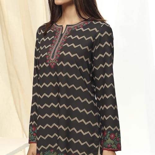 Image of BIBA Women Polyester Straight Printed Kurti