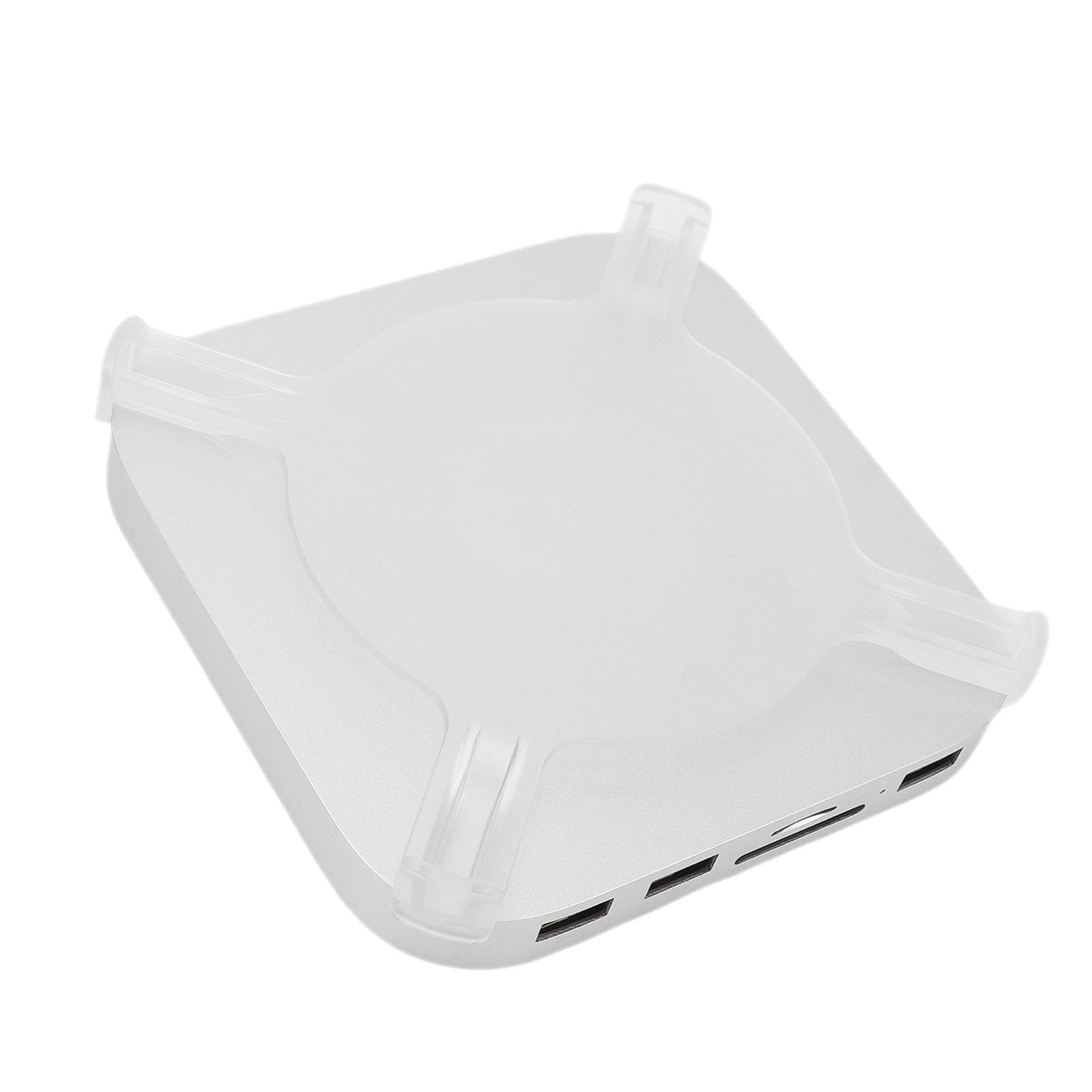 Cosiki Supporto Dock e Supporto per M4 Pro, Hub Multifunzionale con Custodia SSD e Slot per Scheda di Memoria per Soluzioni di Archiviazione Avanzate, Lega di Alluminio, Argento, 5"