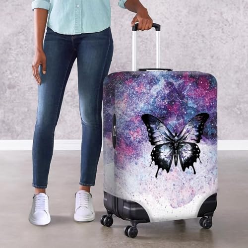 Washable Luggage Cover Fashion Suitcase Protector Fits 18-21 Inch Luggage Covers for Suitcase Elastic Washable Suitcase Cover Protector Suitcase Travel Accessories Fancy Butterflies Print4