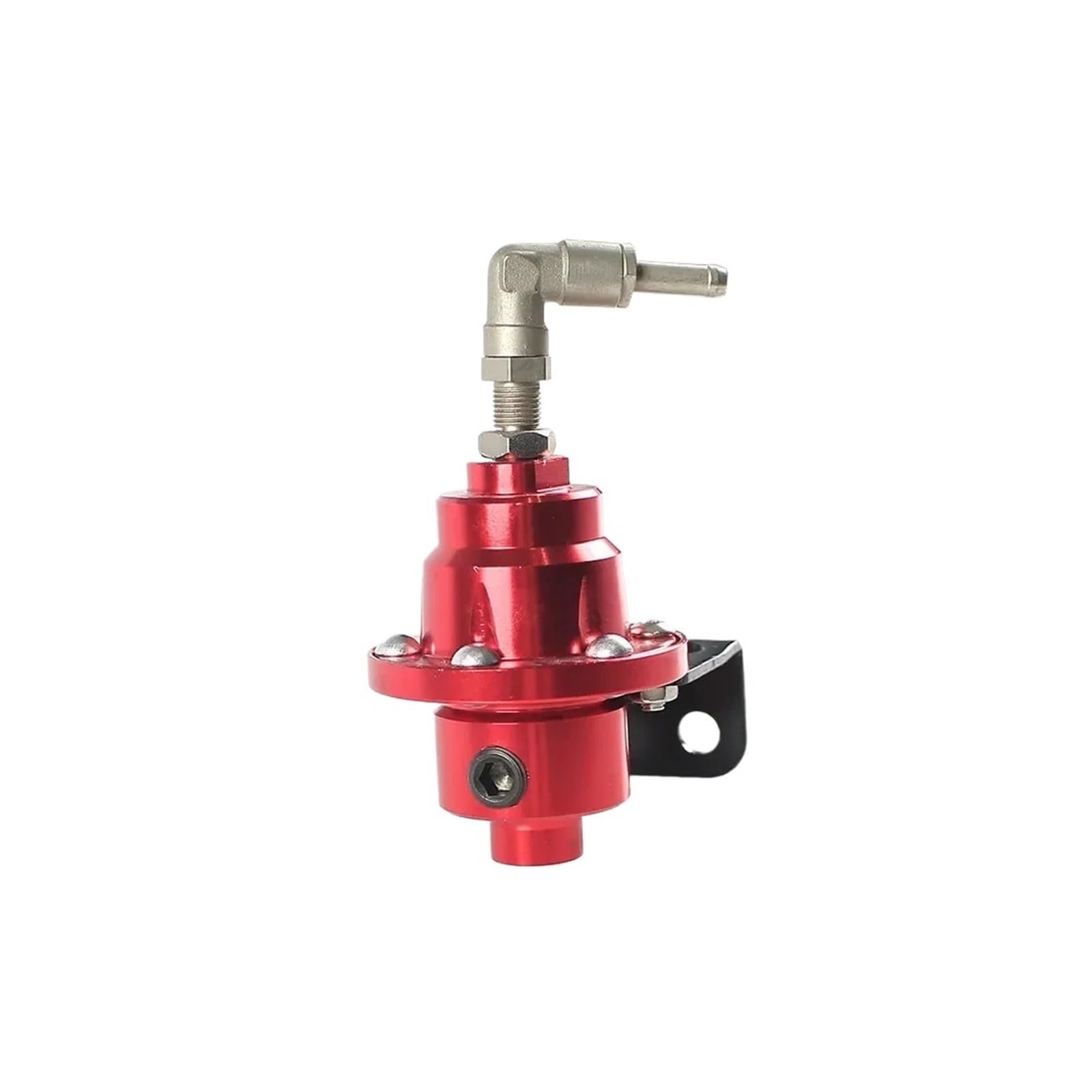 Aluminum Adjustable Fuel Pressure Regulator with Gauge Kit Vehicle Refitting Fuel Supercharger Regulating Valve(Black)