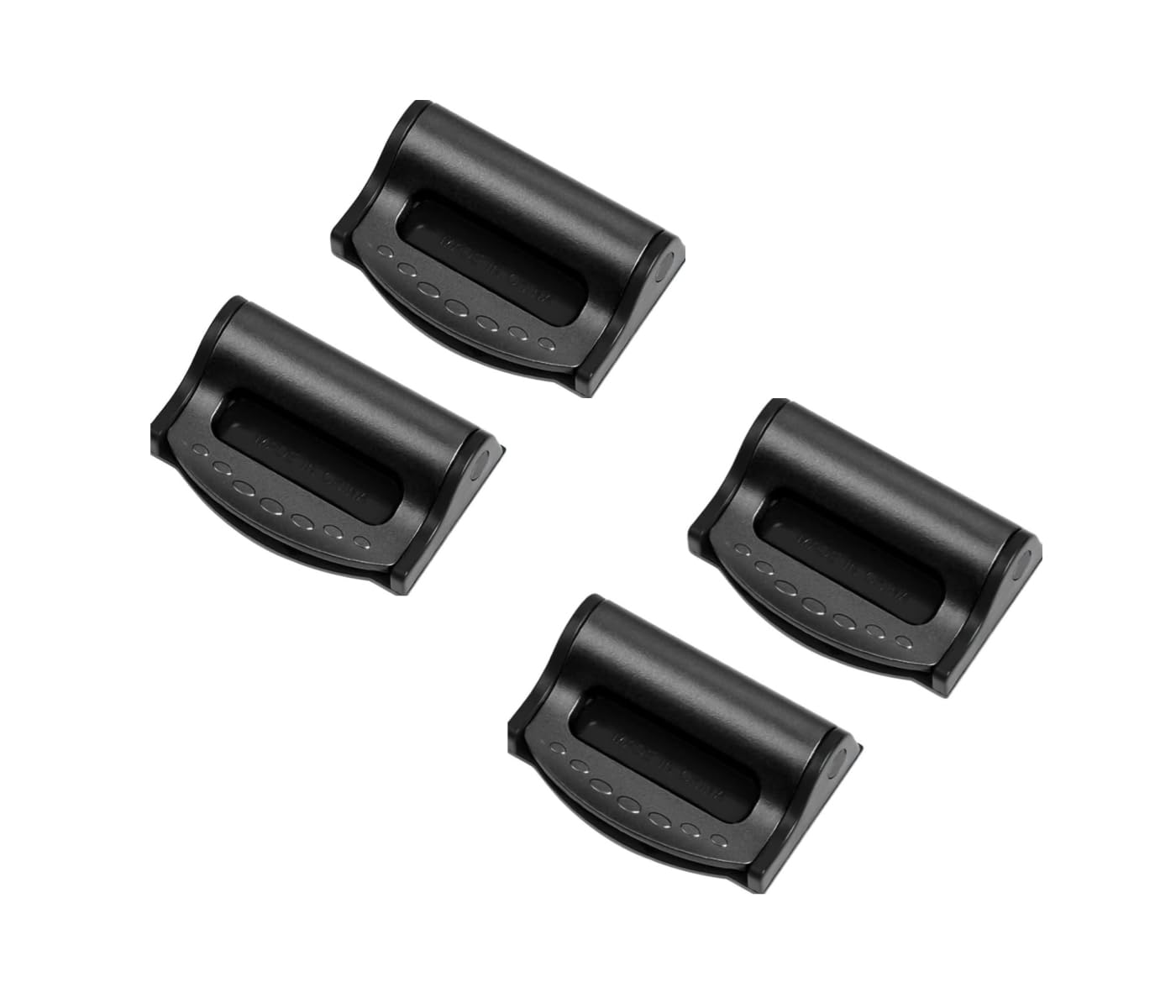 4 clip per cintura di sicurezza auto, 4 pezzi, fibbia di sicurezza durevole, universale, per bambini e adulti (nero)