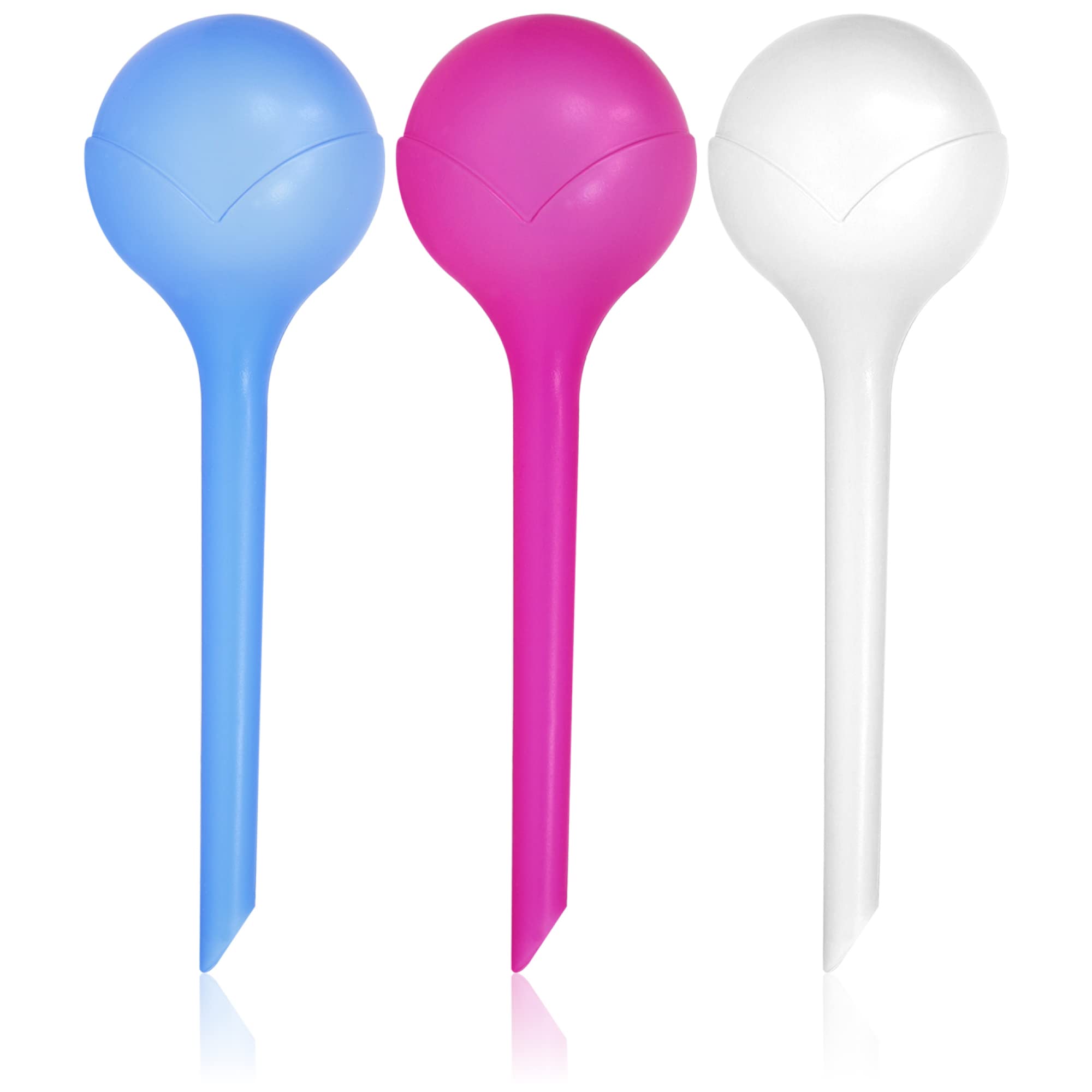 com-four® 3 x Automatic Watering for Indoor Plants - Water Dispenser for Plants - Watering Ball for Flower Watering - Hydrospikes (Pack of 03 - Colourful)