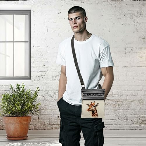 Giraffe Print Crossbody Bag Adjustable Shoulder Strap for Giraffe Enthusiast Birthday Gift Holiday Present for Adult Friend 5