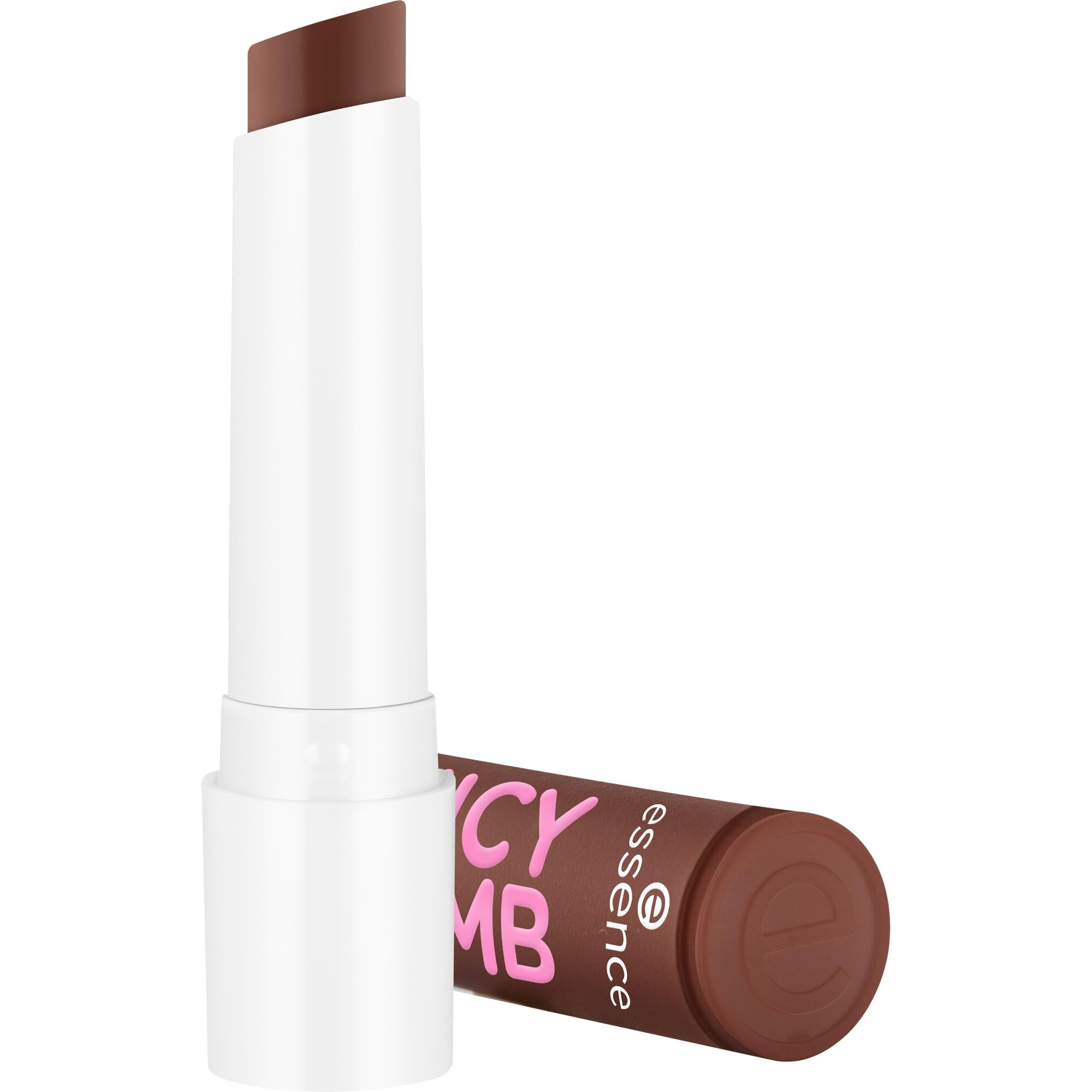 essence JUICY BOMB glossy butter balm, Lippenbalsam, Nr. 05, Braun, natürlich, glänzend, strahlend frisch, vegan, ohne Parabene, ohne Mikroplastikpartikel, Nanopartikel frei, 1er Pack (2.5g)