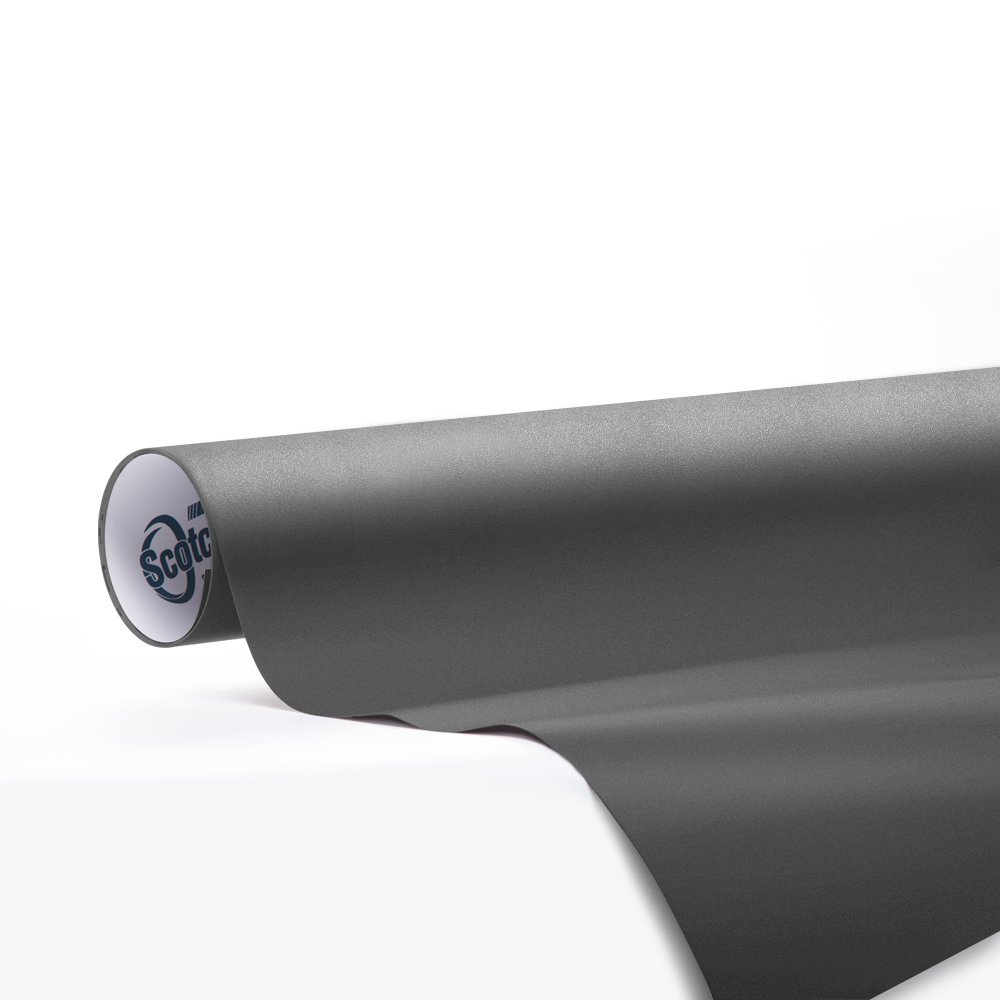 3M Scotchprint Series 1080 Matte Charcoal Metallic Vinyl Car Wrap Film Sheet Roll - 3M1080 - 4" x 6" Sample