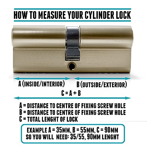 TSS Polished Brass High Security TS007 1 Star Euro Cylinder Lock, British Standard - Image 3