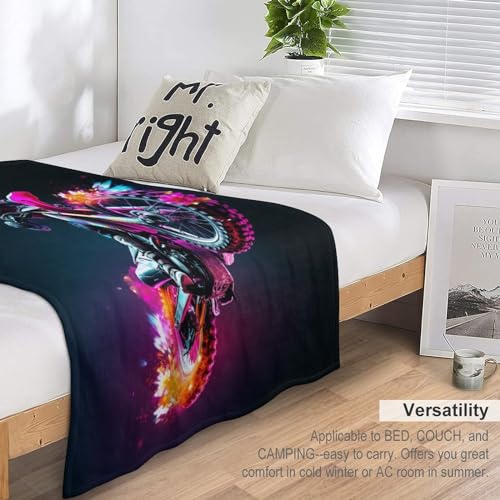 Couverture flannel moto chaude douce lavable machine 140x180cm - 6