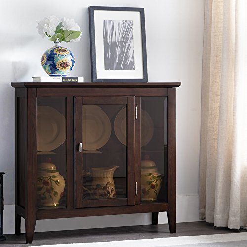 Image of Leick Home Ryan Curio Cabinet, 30 inch, Chocolate Oak