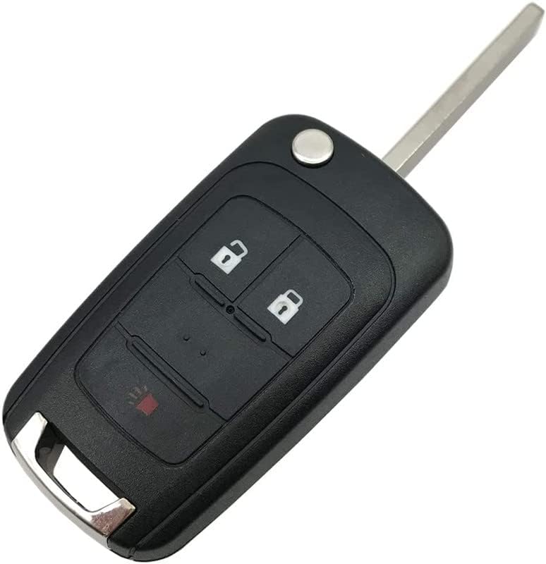 Horande Folding Flip Replacement Key fob Cover Case fit for Chevy Cruze Malibu Equinox Sonic Terrain Keyless Entry Key Fob Shell OHT01060512