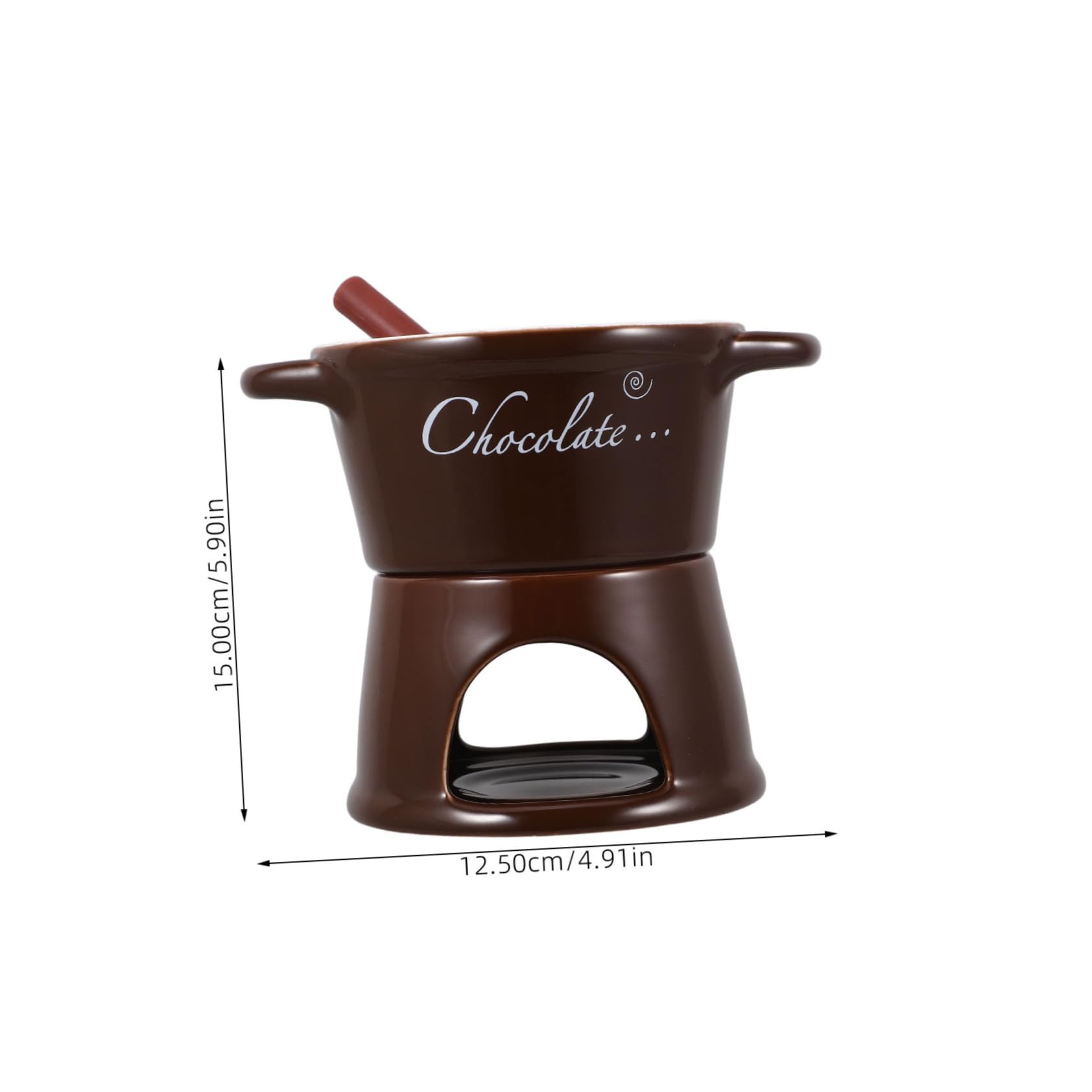 BRIGHTFUFU Electric Fondue Maker Ceramic Chocolate Melting Pot Fondue Mug Set Butter Warmer Easy to Use