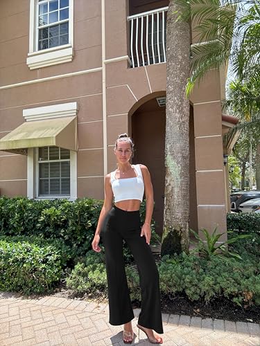 OQQ Women Wide Leg Pants High Waist Casual Pants Fall Clothes Outfits3