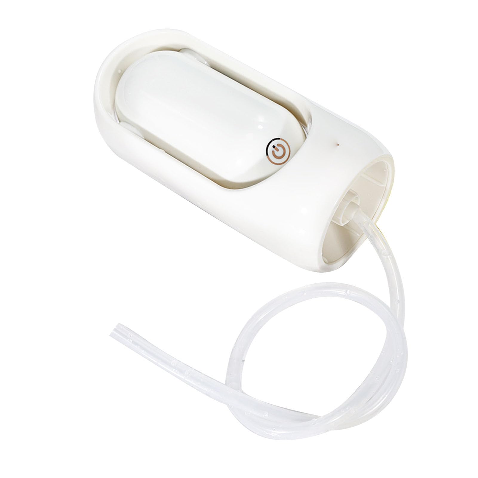 AUNMAS Foldable Electric Water Dispenser, Portable Universal USB Rechargeable Collapsible Water Bottle Pump for Home Office Dorm Outdoor Camping Hiking Picnic (Milky White with Charging Cable Hose)