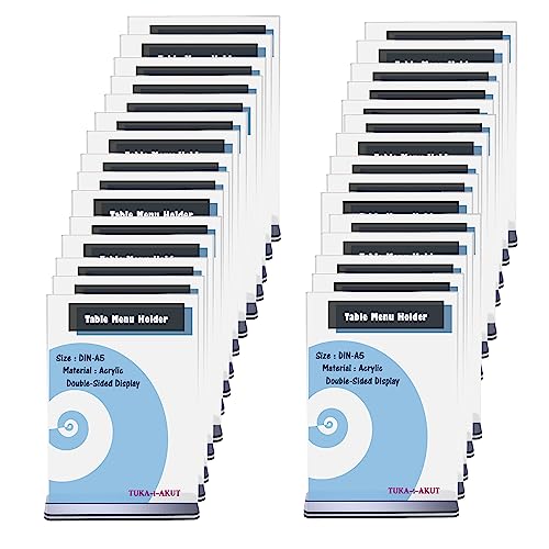 Tuka 30x A5 Menu Soporte Doble Cara, Forma De T Con Base, Soportes De Sobremesa Para Carteles, Menús, Promociones, Porta Carteles. T Expositor D Tuka 30x A5 Menu Soporte Doble Cara, Forma De T Con Base, Soportes De Sobremesa Para Carteles, Menús, Promociones, Porta Carteles. T Expositor D